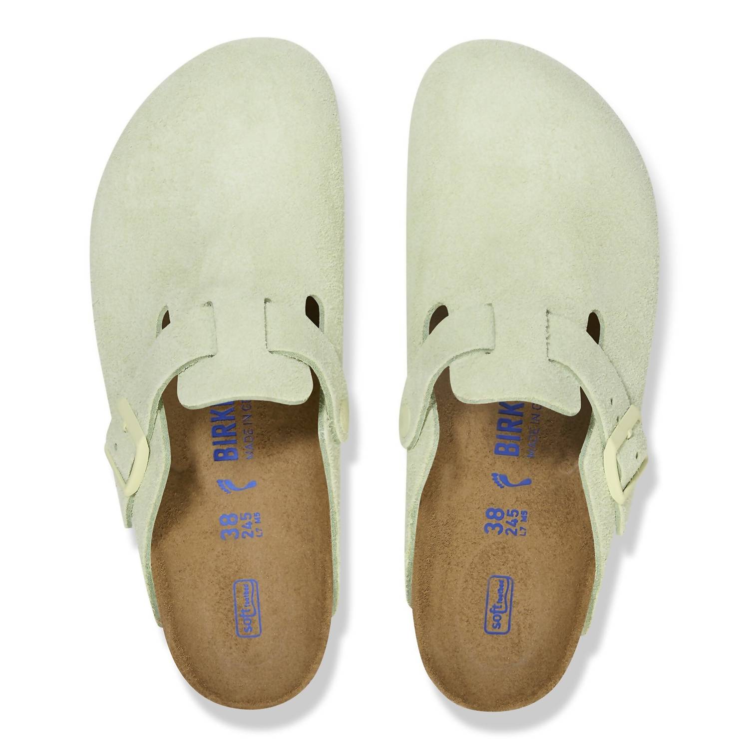 Birkenstock - Men's Boston Soft Footbed Suede Leather Closed Sandals