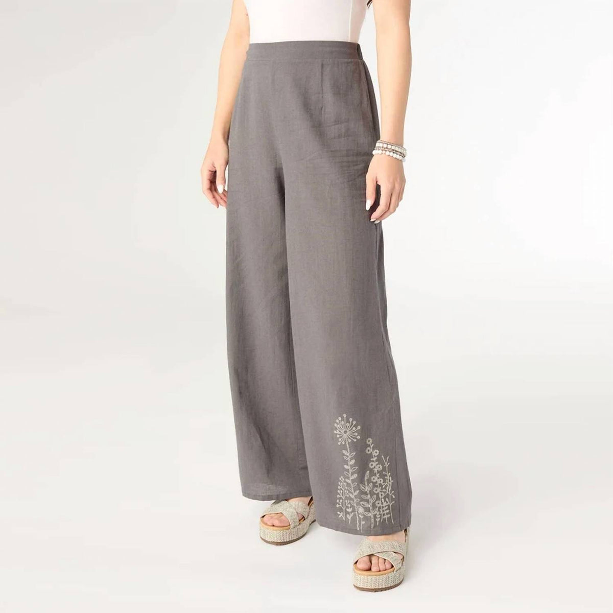 Coco + Carmen - Floral Embroidery Ava Pants