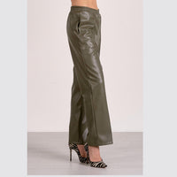 Elan - Vegan Leather Wide Leg Pants