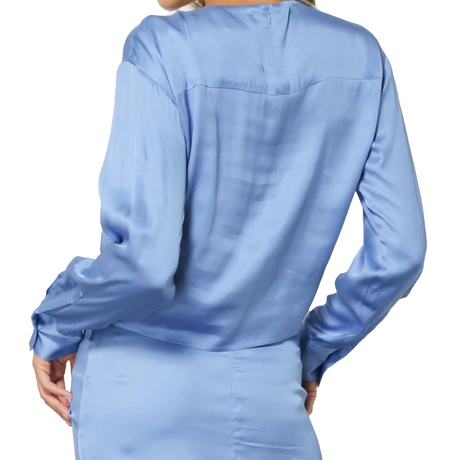 Line And Dot - Natasha Ruched Front Tie Blouse