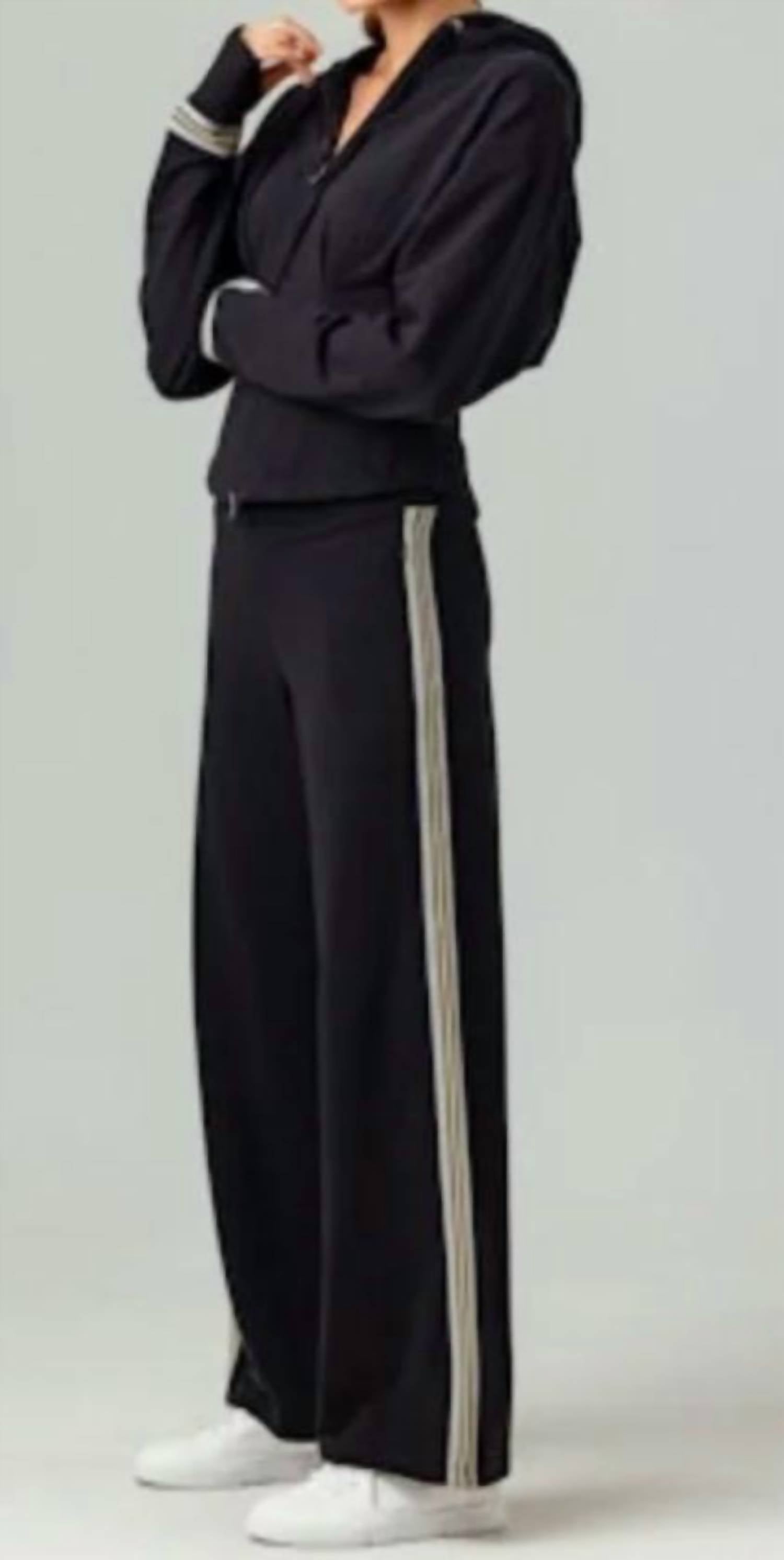 sundays Analyse Straight Leg Loose Fit Pant in black - women's pants - detail view