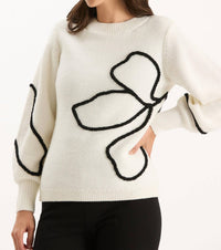 Tyler Boe - Novelty Yarn Sweater With Soutache