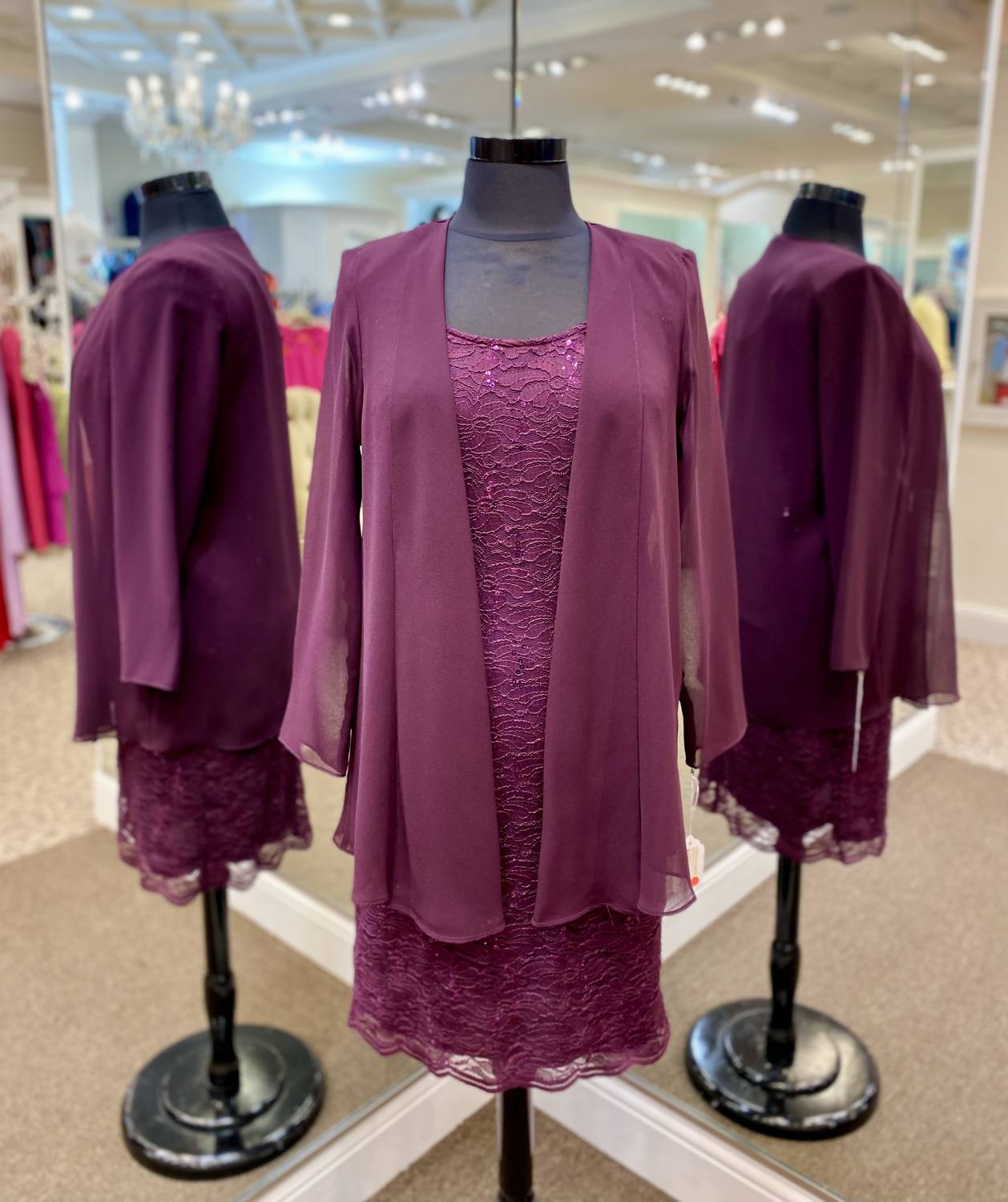 Magic Formals Moms - Women's Madelyn Dress With Flowy Jacket