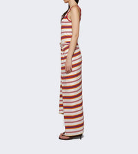 Rabanne - Sleeveless Striped Maxi Dress