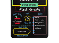 Pearhead - Kid's Double-sided First & Last Day Of School Chalkboard Sign