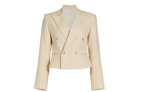 Women's River Linen Double Breasted Blazer