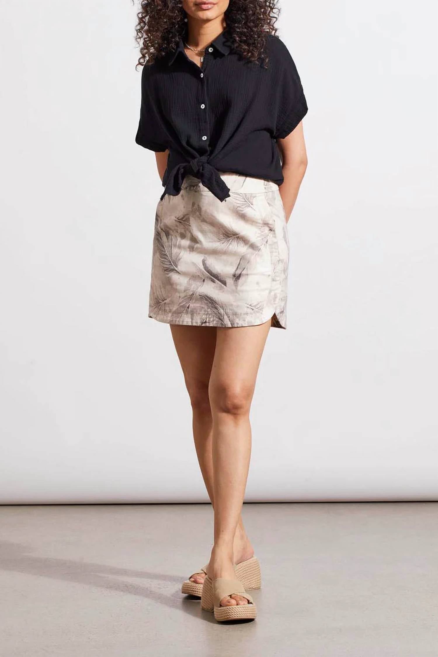 Tribal - Shirt With Raw Edge Hem