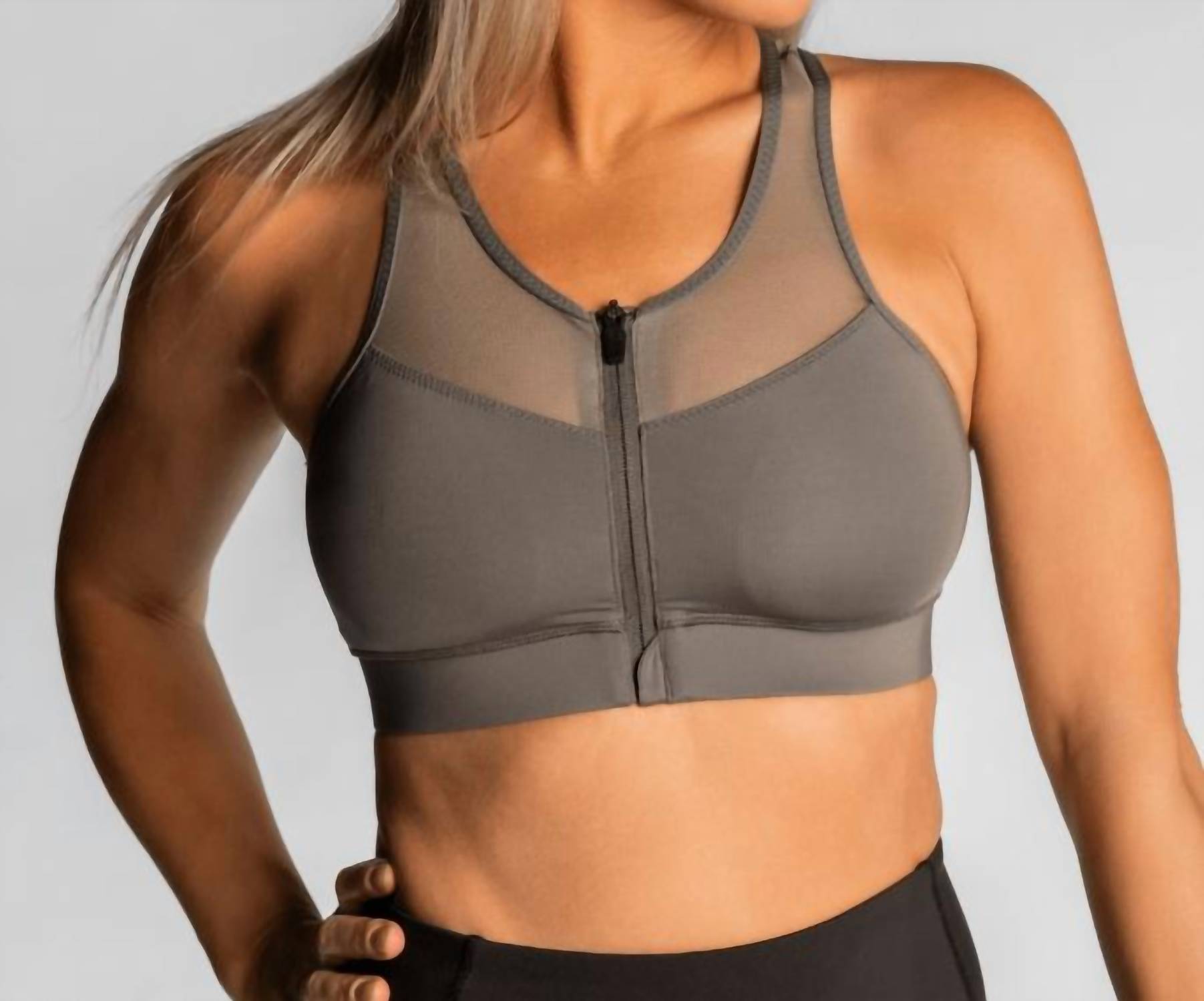 Handful The Closer Bra in magnetic gray - women's intimate - alternate view