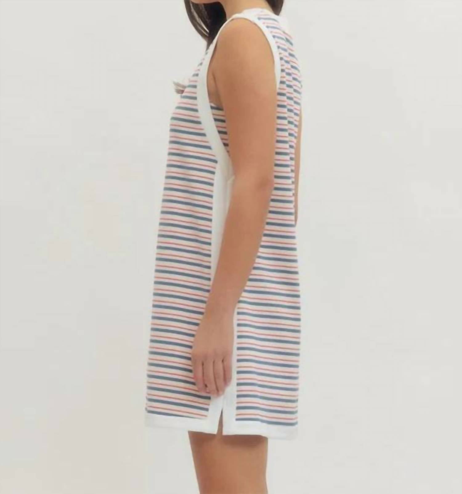 Entro - Americana Jersey Knit Mini Dress
