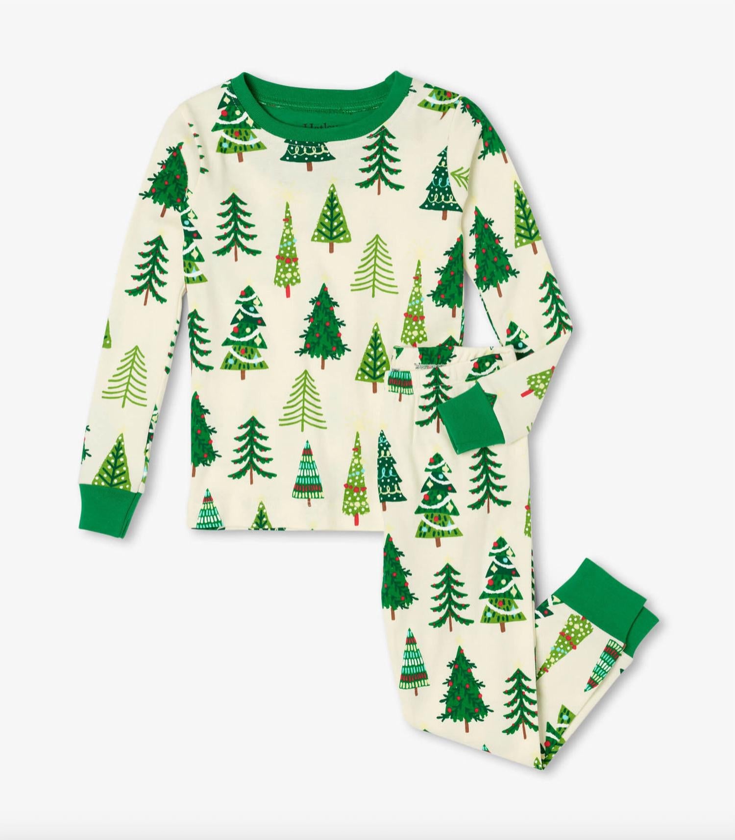 Little Blue House - Kid's Christmas Tees Glow In The Dark Pajama Set