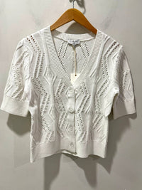 J. Society - Pointelle V-Neck Cardigan