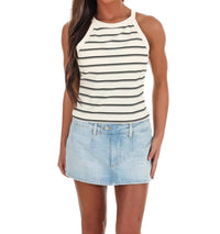 Miou Muse - Day Trip Stripe High Neck Tank Top