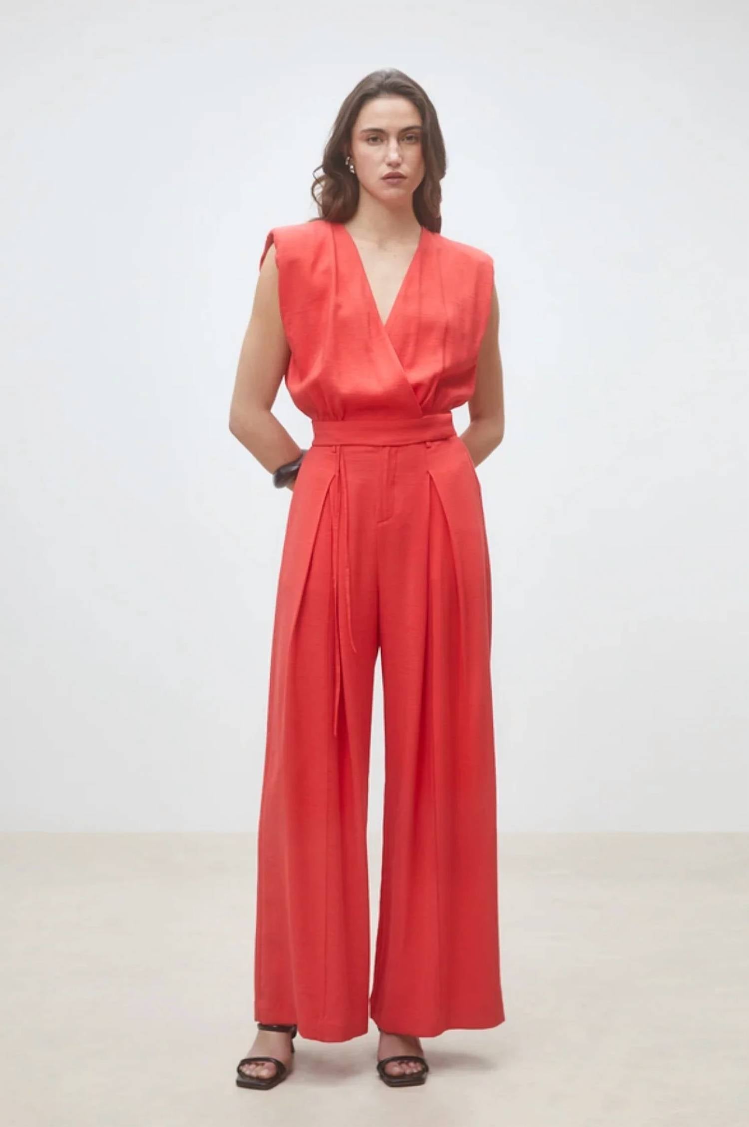Suncoo - Julio Wide-leg Darted Pants