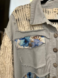 Pol - Lucy Long Sleeve Button Front Jacket