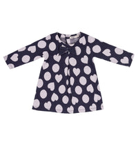 Emc - Girl's Yarn Dyed Knit Dress With Hearts And Bow