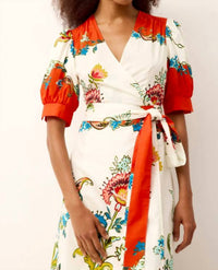 Marie Oliver Rita Wrap Dress in cartagena print - women's dress - view 4