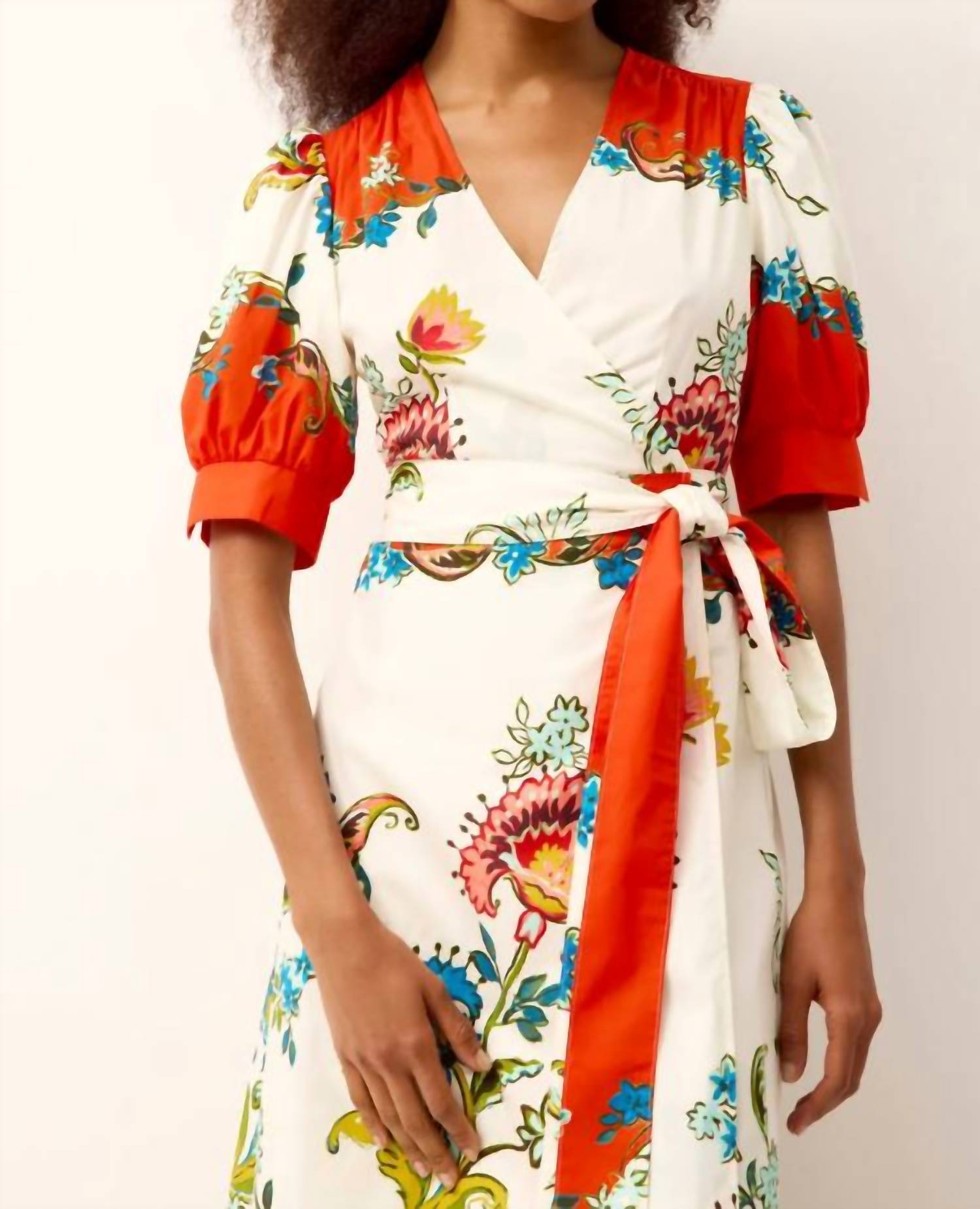 Marie Oliver Rita Wrap Dress in cartagena print - women's dress - view 4