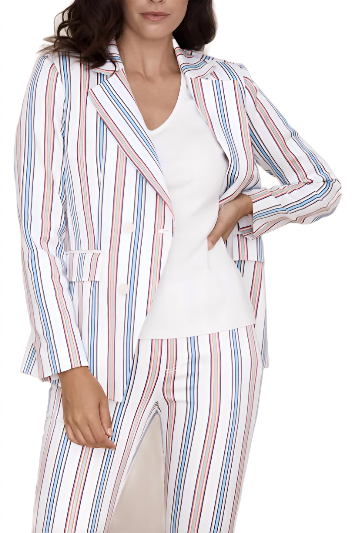 Peace Of Cloth - Notched Collar Double Breasted Twill Blazer