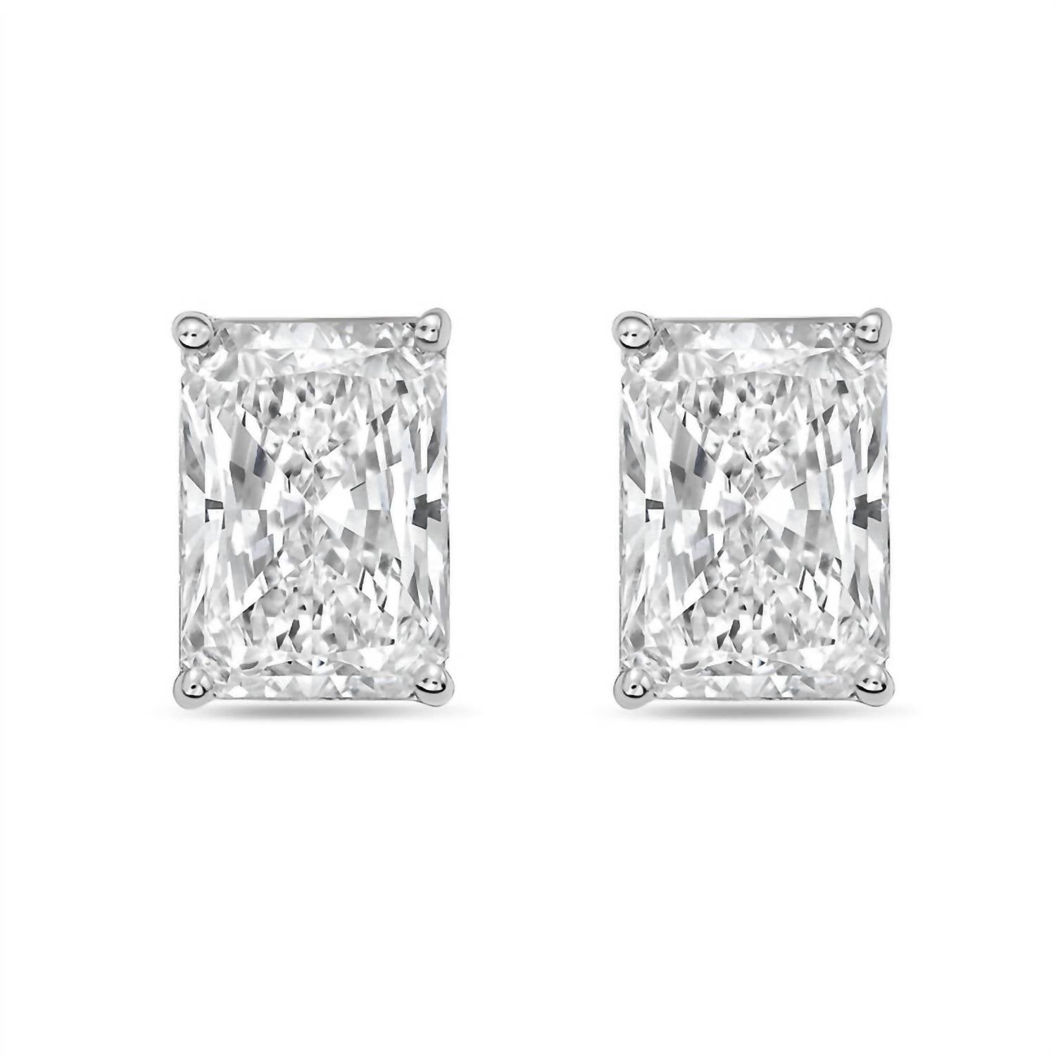 Diana M Jewels - Women's Radiant Lab-grown Diamond Stud Earrings (12.00 Tcw) - Luxe