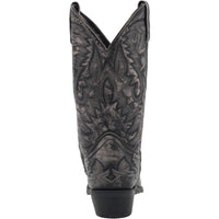 Laredo Men's Garrett Snip Toe Smooth Rubber Sole Cowboy Boot in charcoal - men's boots - view 4