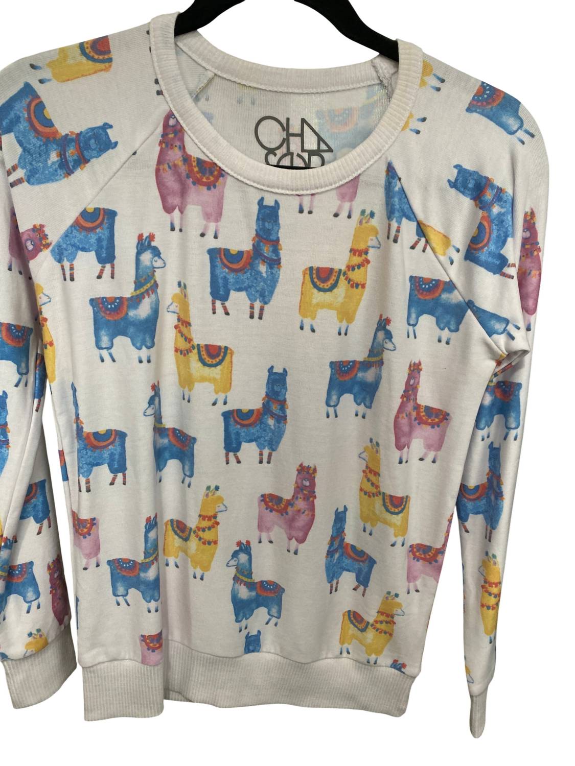 Chaser - Women's Llama Love Knit Pullover Sweatshirt