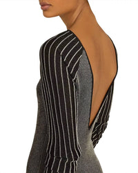 Reiss - Marina Metallic Striped Mini Dress