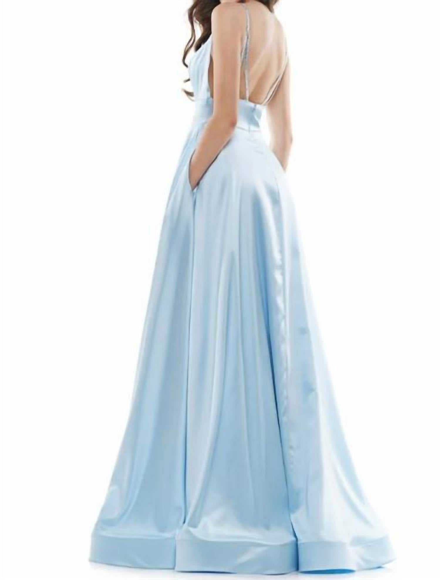 Colors Dress - A Line Satin Gown