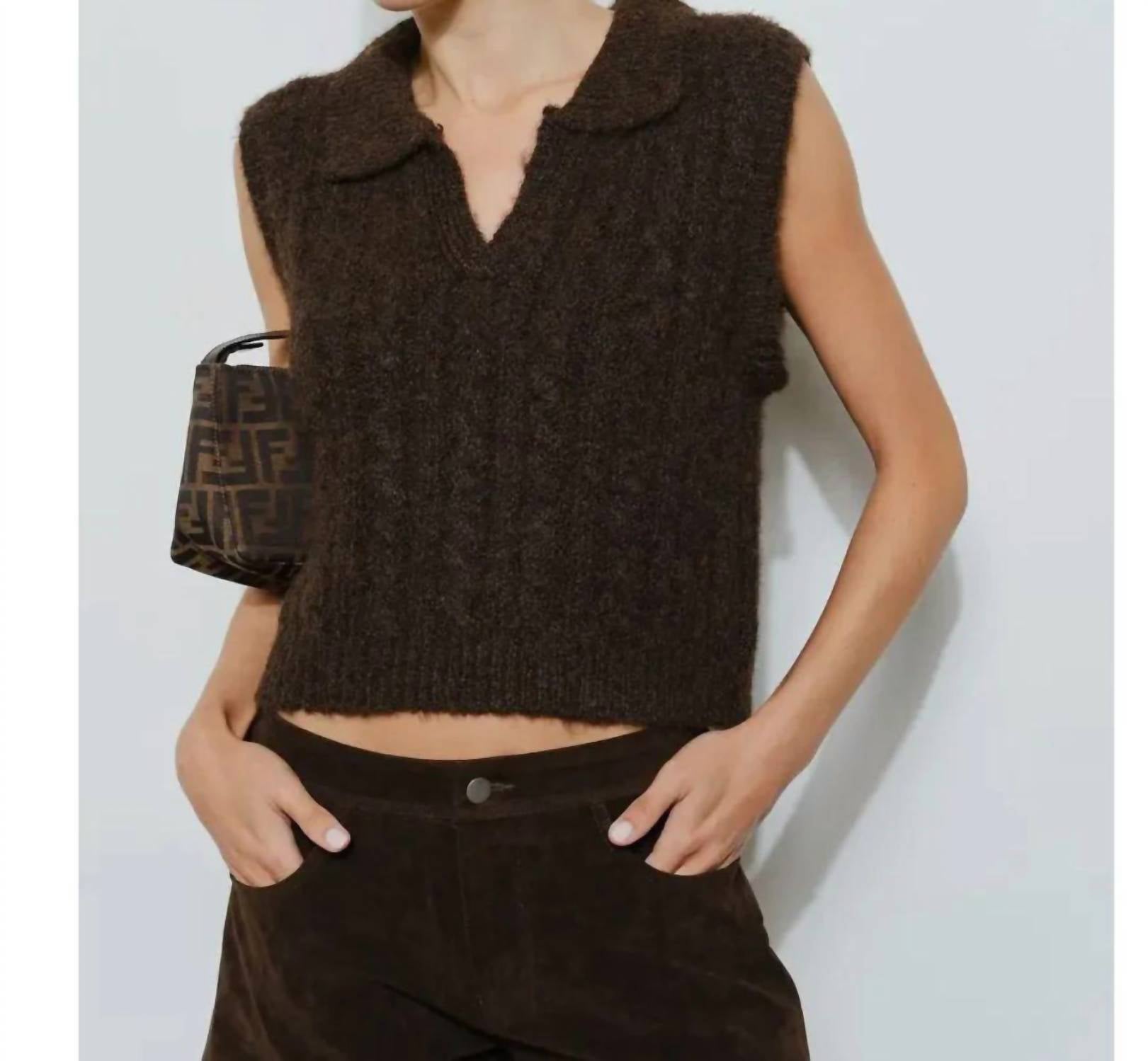 Loucia - Brontë Cable Knit Vest
