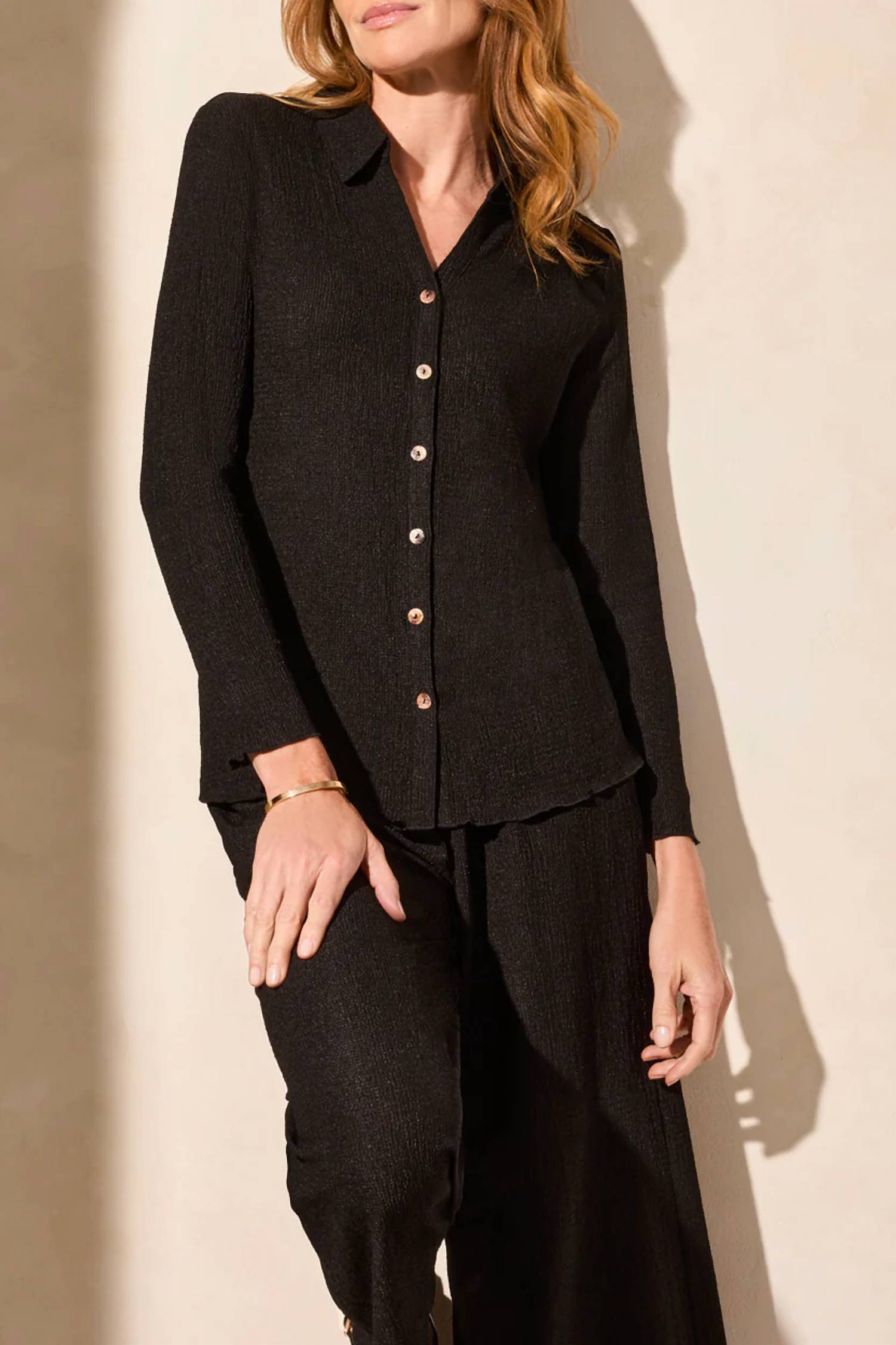 Tribal - Long Sleeve Button Down Knit Shirt