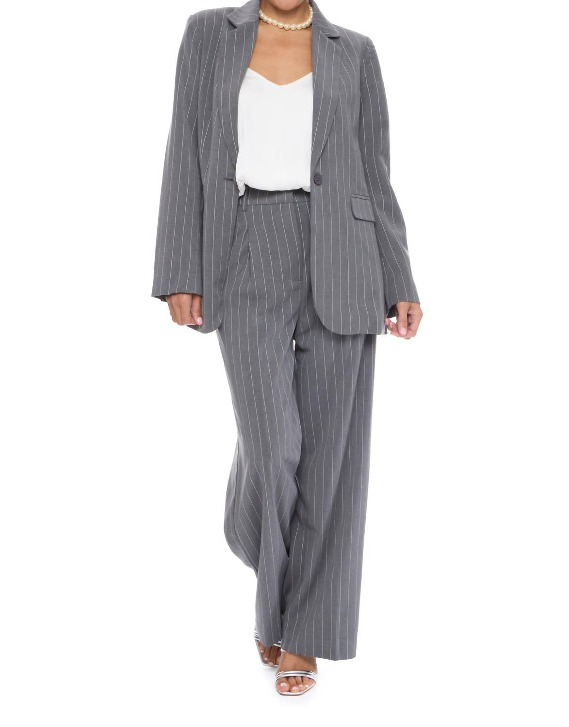 DELUC Ilex Blazer in grey melange - women's jacket