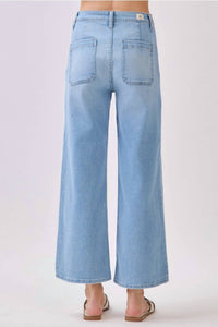 Letter To Juliet - Front Patch Pocket Wide Leg Jeans