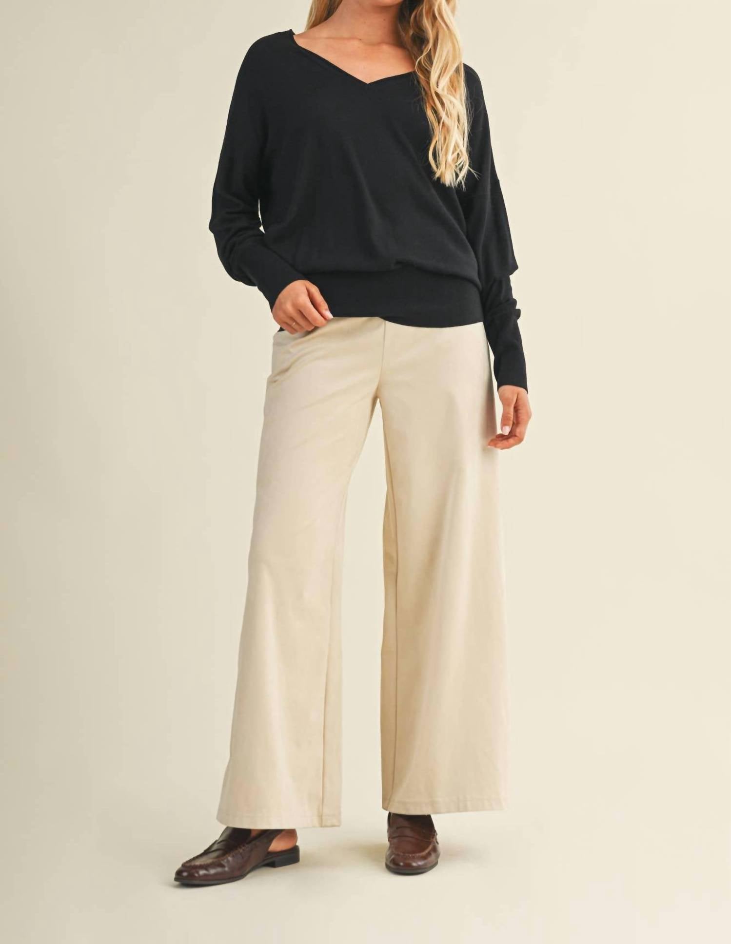 Mustard Seed - V-Neck Sweater Top