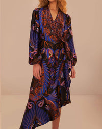 Farm Rio - HEART FOREST WRAP MIDI