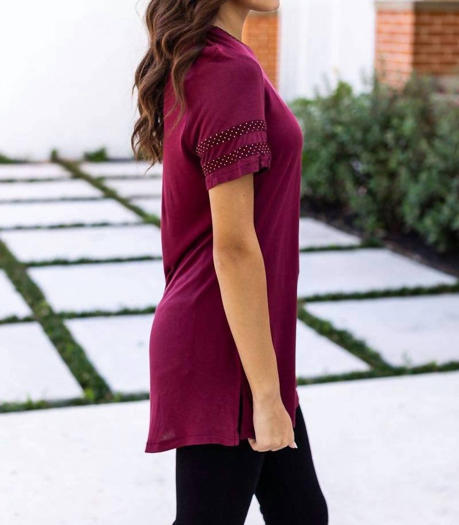 Daisy - Go Fight Win Polka Dot Trim Tee