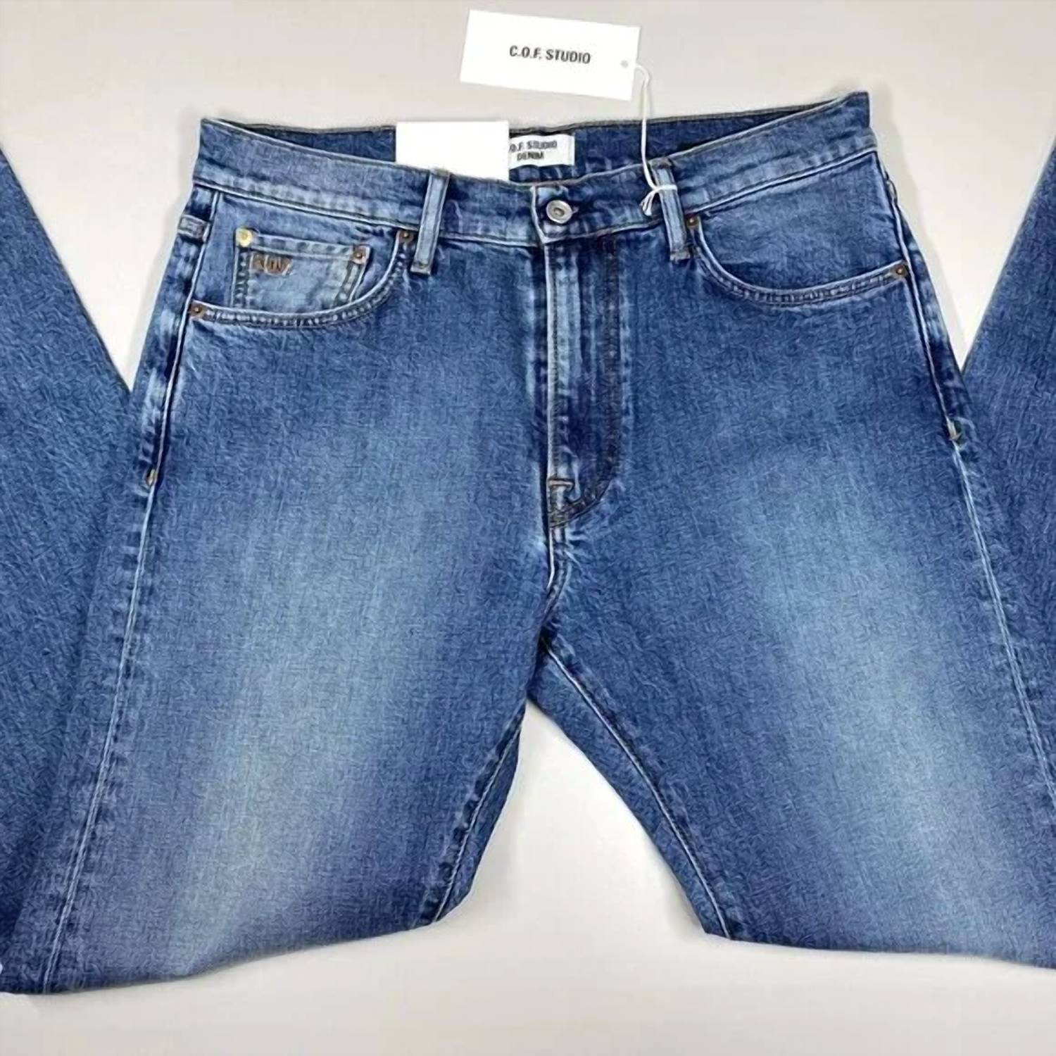 C.O.F. Studio Men's M7 Organic Cotton Comfort-stretch Jeans in blue - men's jeans