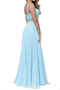 Nox Anabel - Long Chiffon Beaded Dress