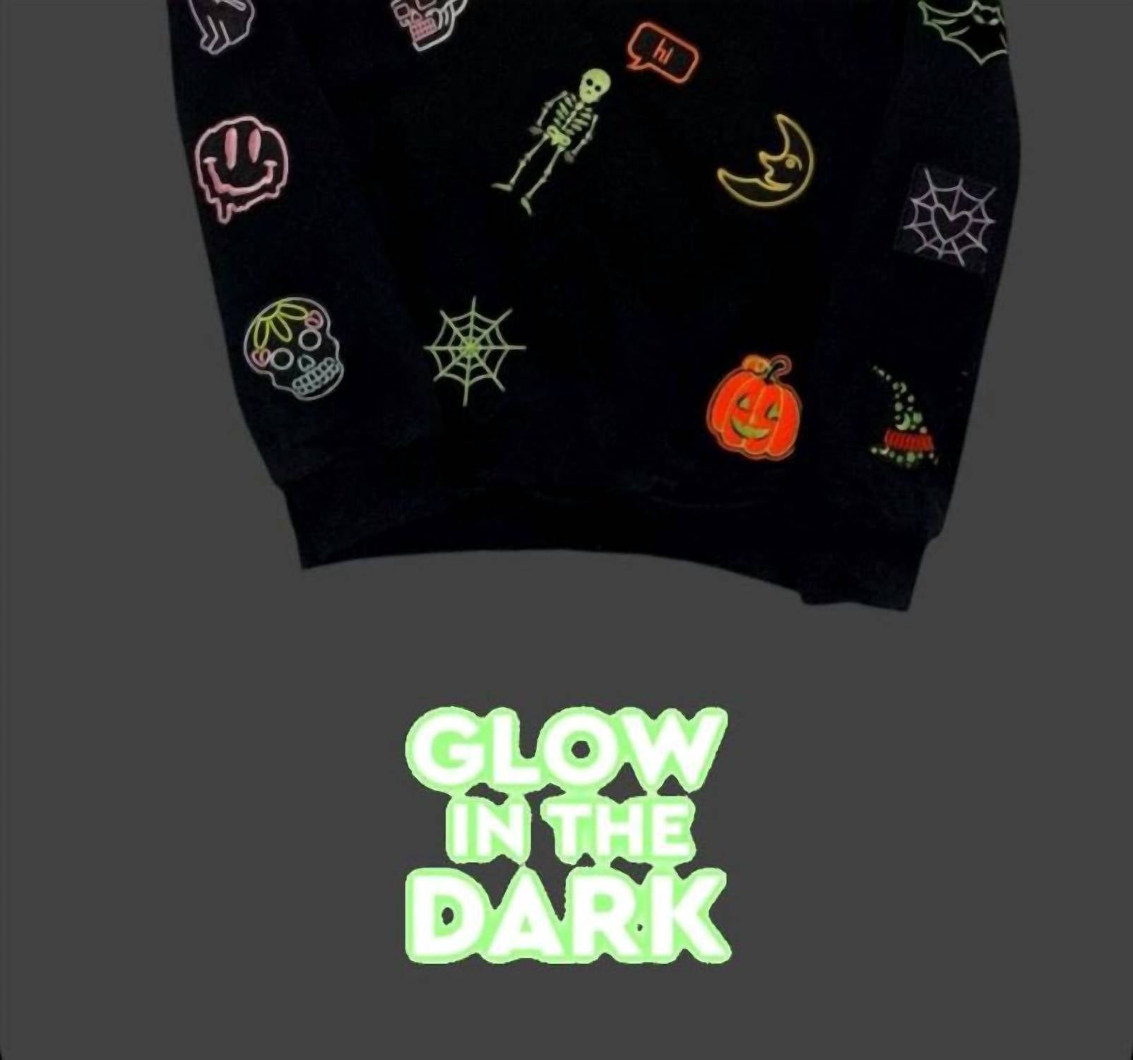 Lola + The Boys - Kid's Glow Patched Halloween Hoodie