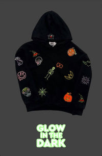 Lola + The Boys - Kid's Glow Patched Halloween Hoodie