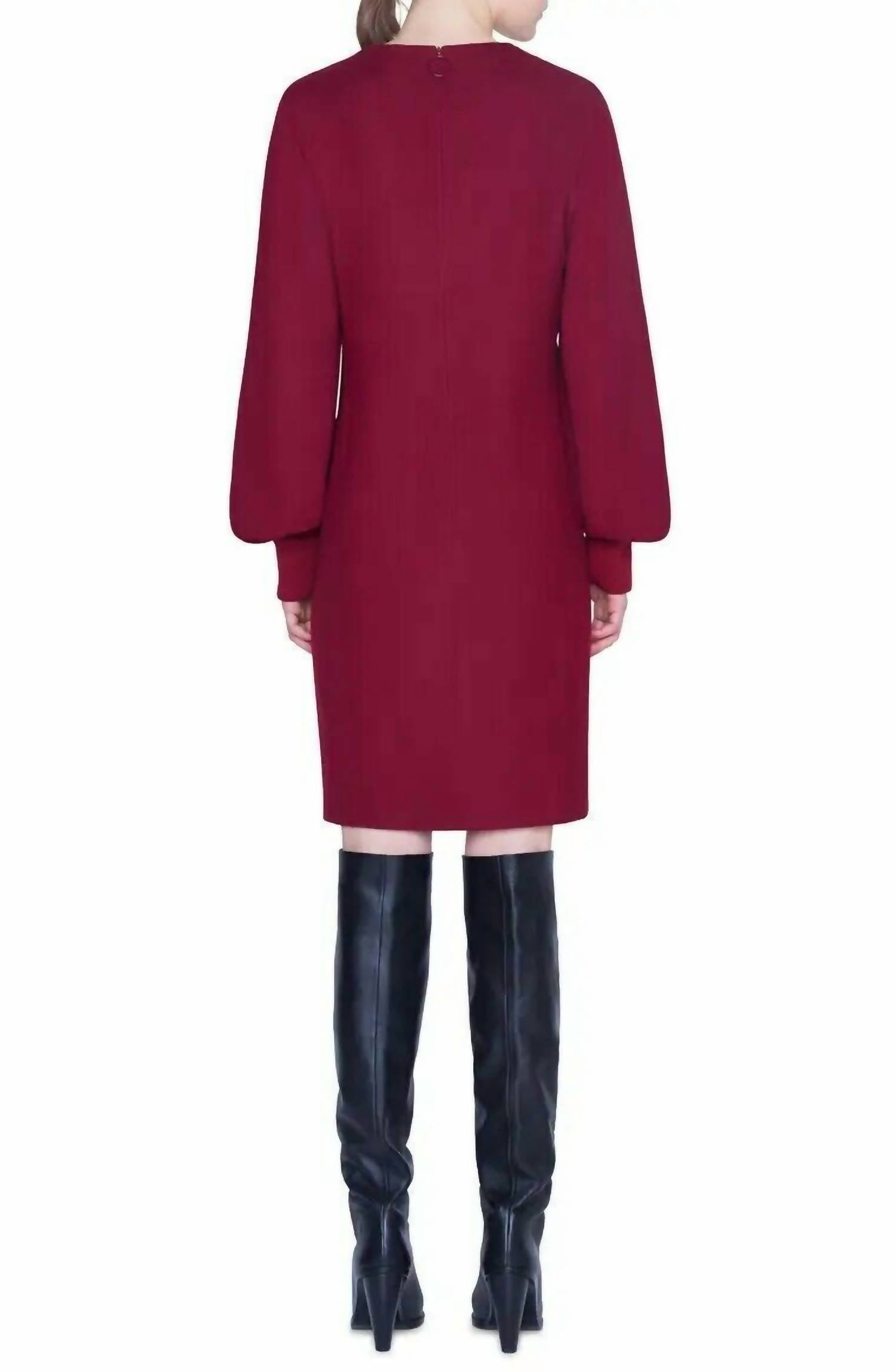 Akris Punto - Long Balloon Sleeve Wool Mini Dress