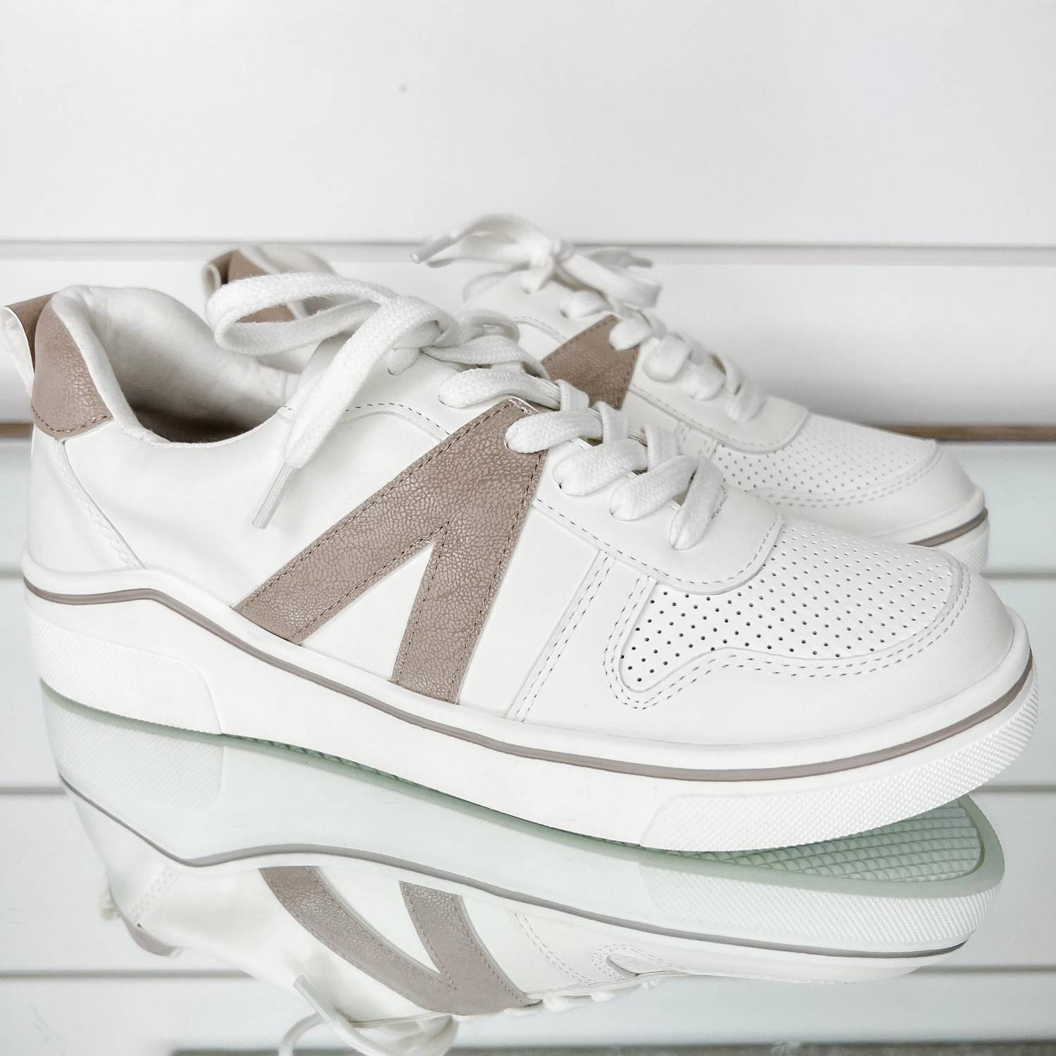 Mia Shoes - Women's Alta Faux Leather Sneakers