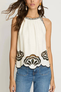 Caballero - Hadley Embroidered Tank Top