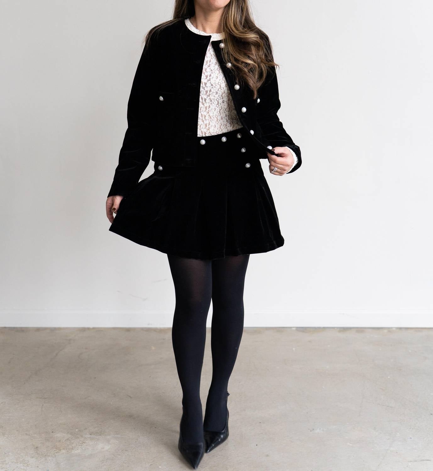 Tcec - Georgie Pearl Button Front Jacket