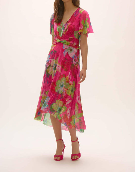 Joseph Ribkoff - Floral V-neck Wrap Dress