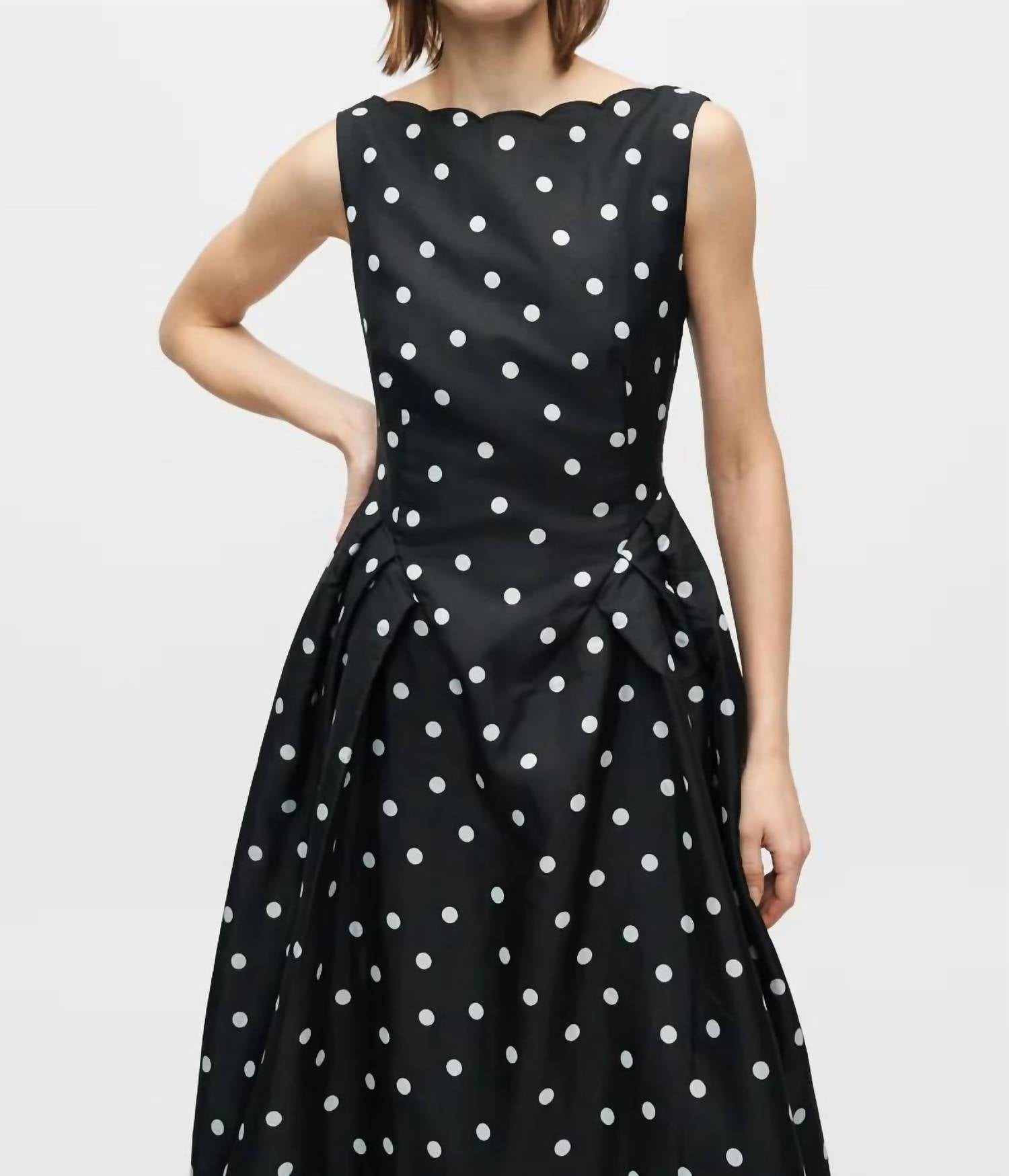 Stine Goya - Quilted Dots Voluminous Midi Dress