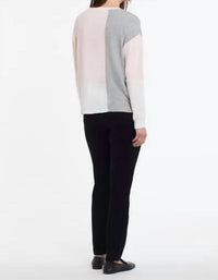 Tribal - Cora Color Block Boatneck Sweater