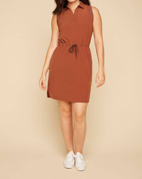 Renuar - Sleeveless Button Down Shirt Dress
