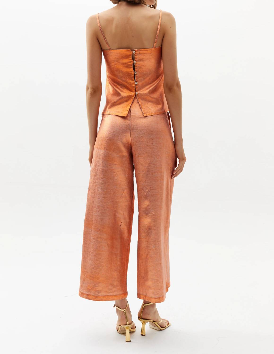 Lanhtropy - Metallic Linen Top
