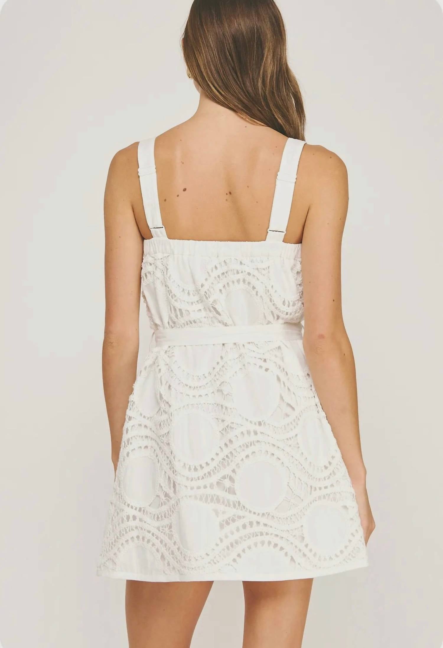 Strut & Bolt - DOTTED CROCHET MINI DRESS