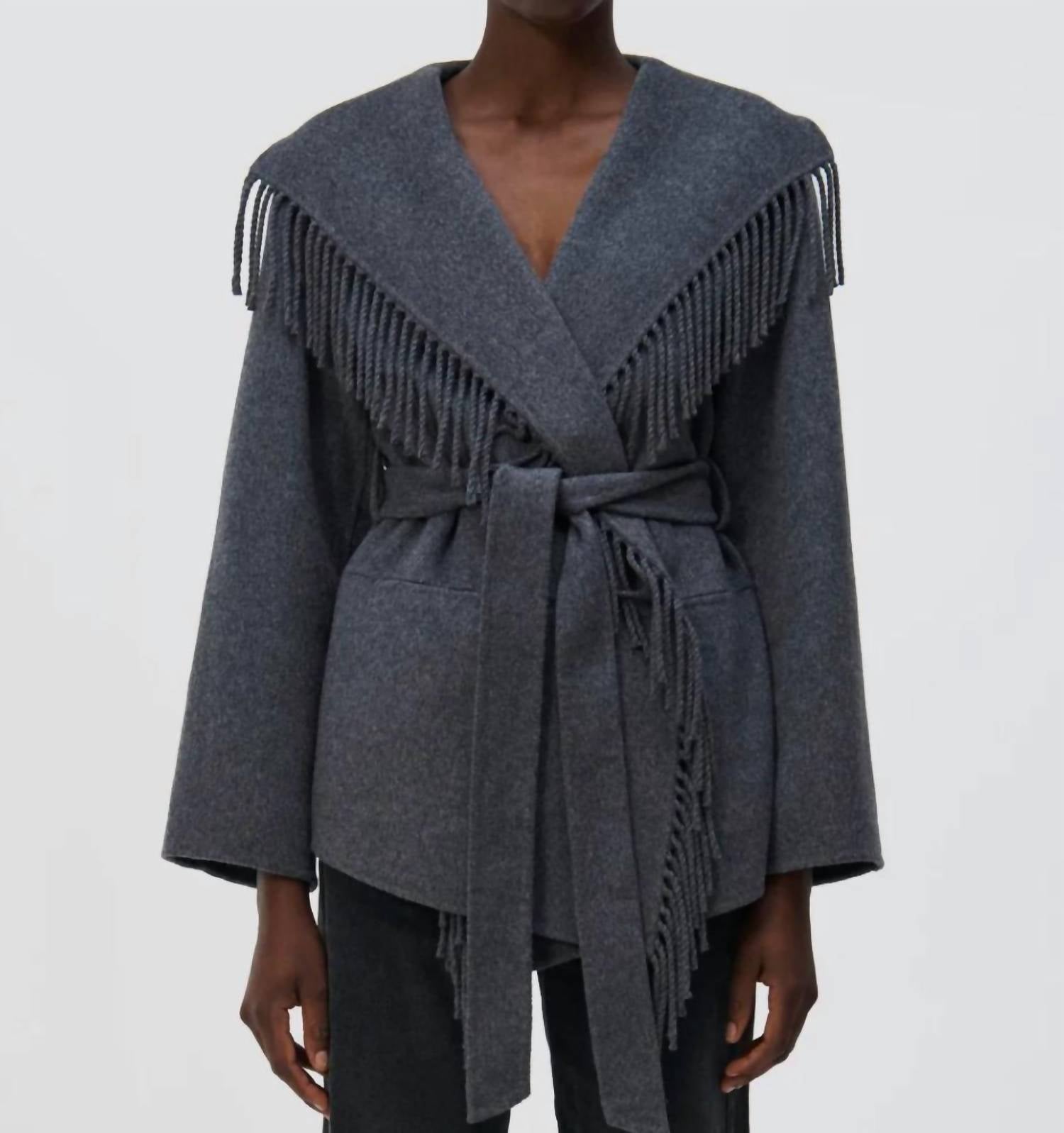 SIMKHAI Rowen Jacket in grey melange - women's jacket