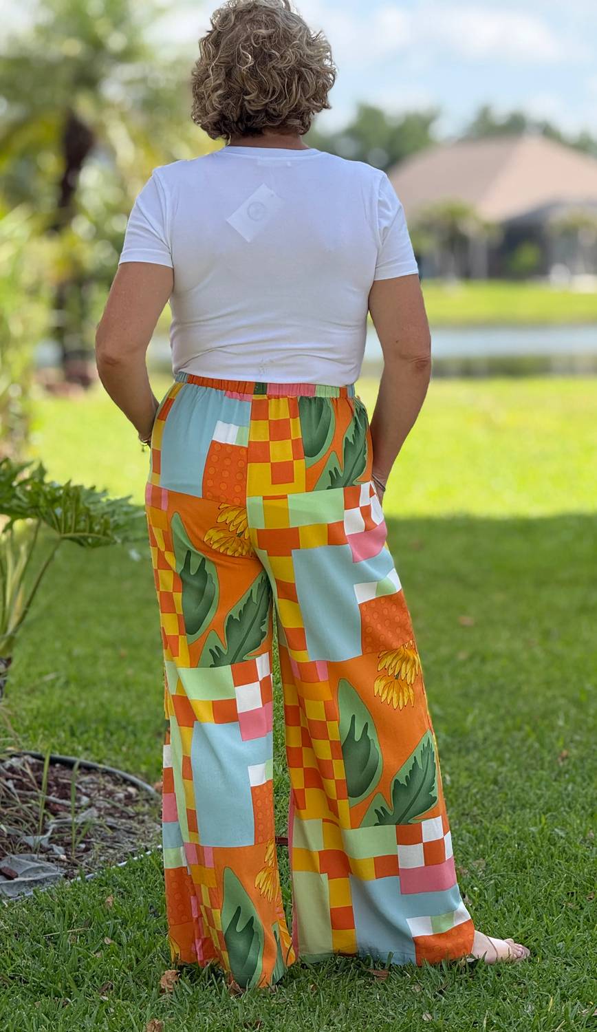 Coco + Carmen - Torenia Printed Flowy Wide Leg Pants